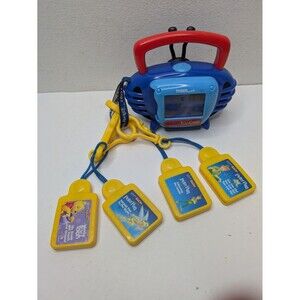 Disney Tunes Tiger Kid Clips Radio + 4 Song Cartridges TESTED + WORKS Y2K